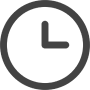 Here's an alt tag for the image: `Clock icon showing the time.`